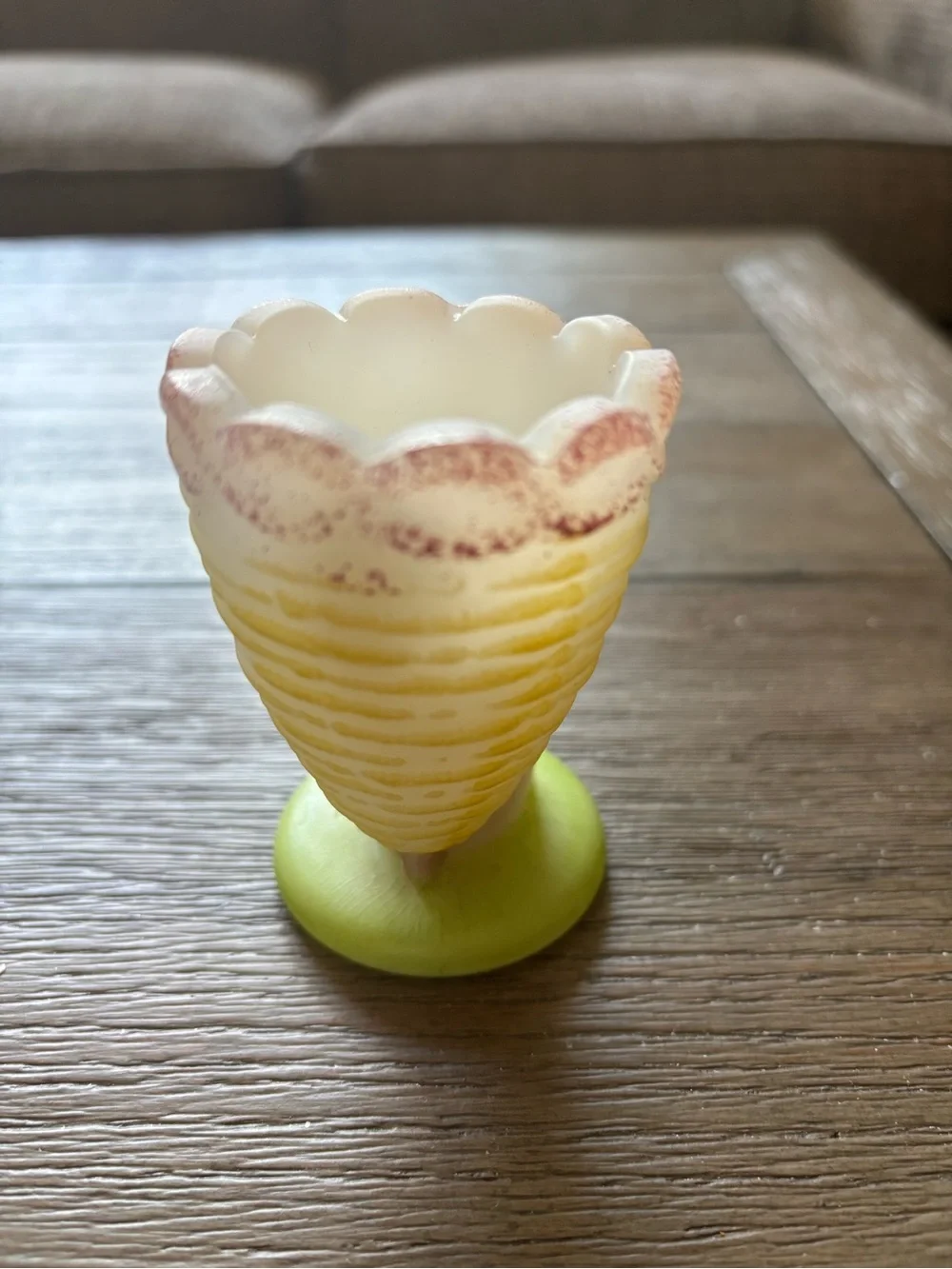 Fenton Bunny Basket Egg Cup